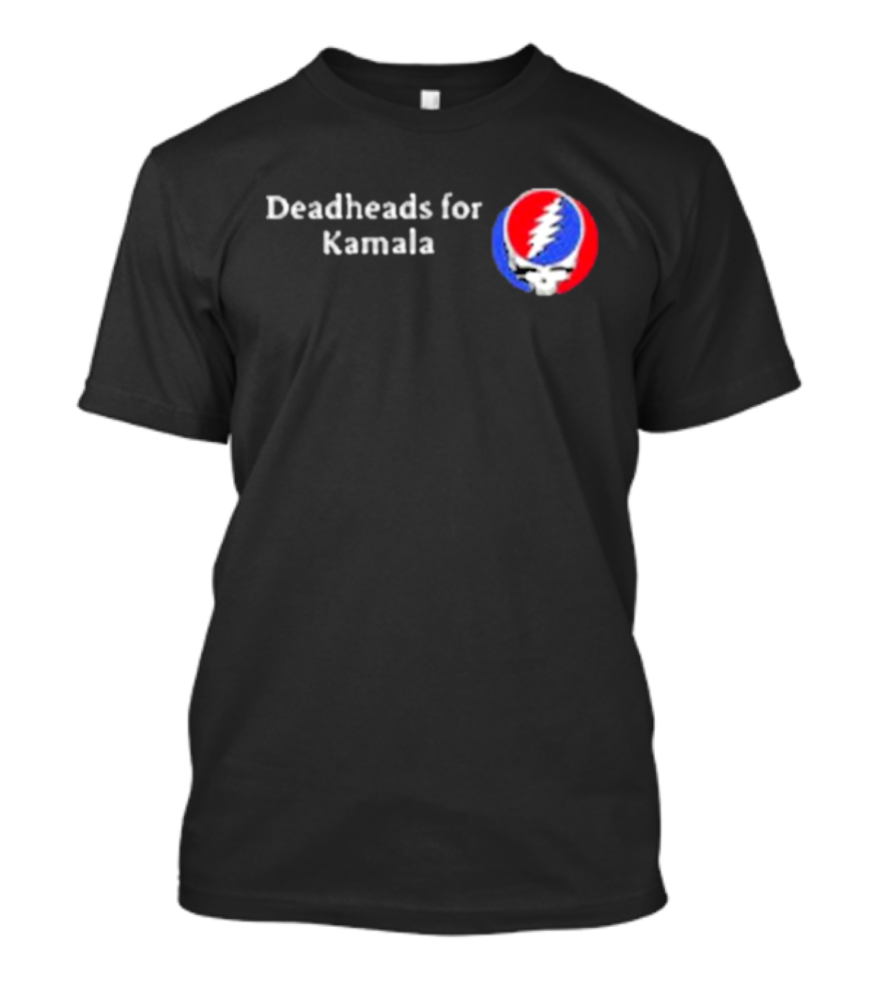 Deadheads For Kamala Harris 2024 Grateful Dead Skull Lightning Bolt T-Shirt