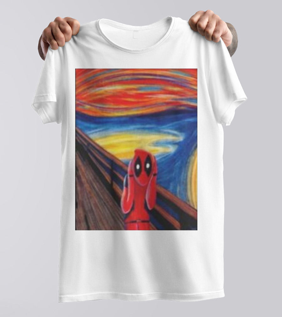 Deadpool The Scream Van Gogh Crossover T-Shirt