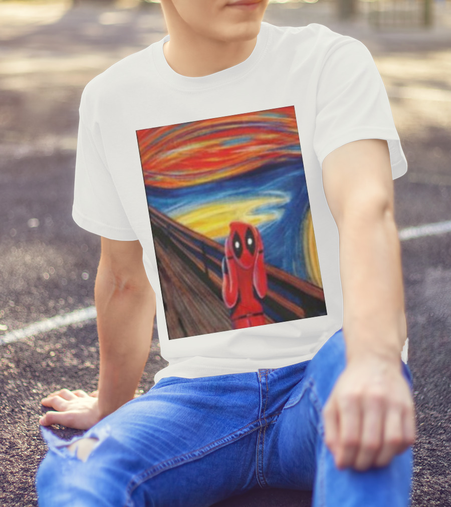 Deadpool The Scream Van Gogh Crossover T-Shirt