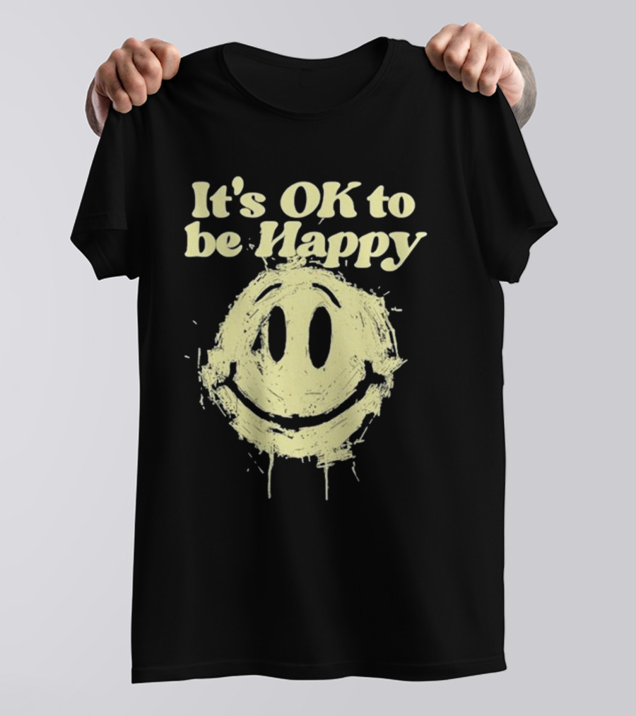 It’s OK To Be Happy DJ Khaled Distorted Summer Tour Smiley Face T-Shirt