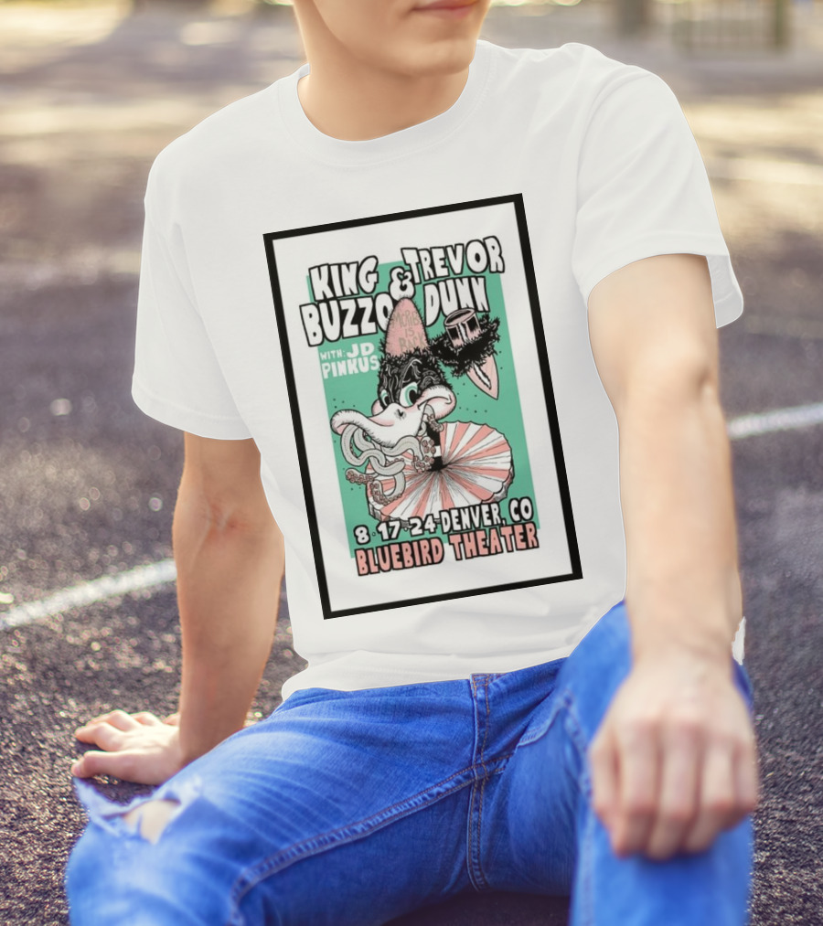 King Buzzo Trevor Dunn With JD Pinkus August 17 2024 Bluebird Theater Denver CO T-Shirt