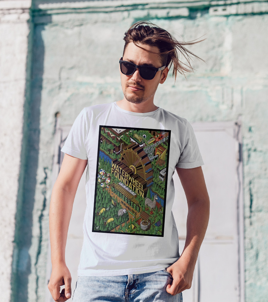 Waterwheel Foundation Mondegreen Phish At The Woodland Dover DE August 15 T-Shirt