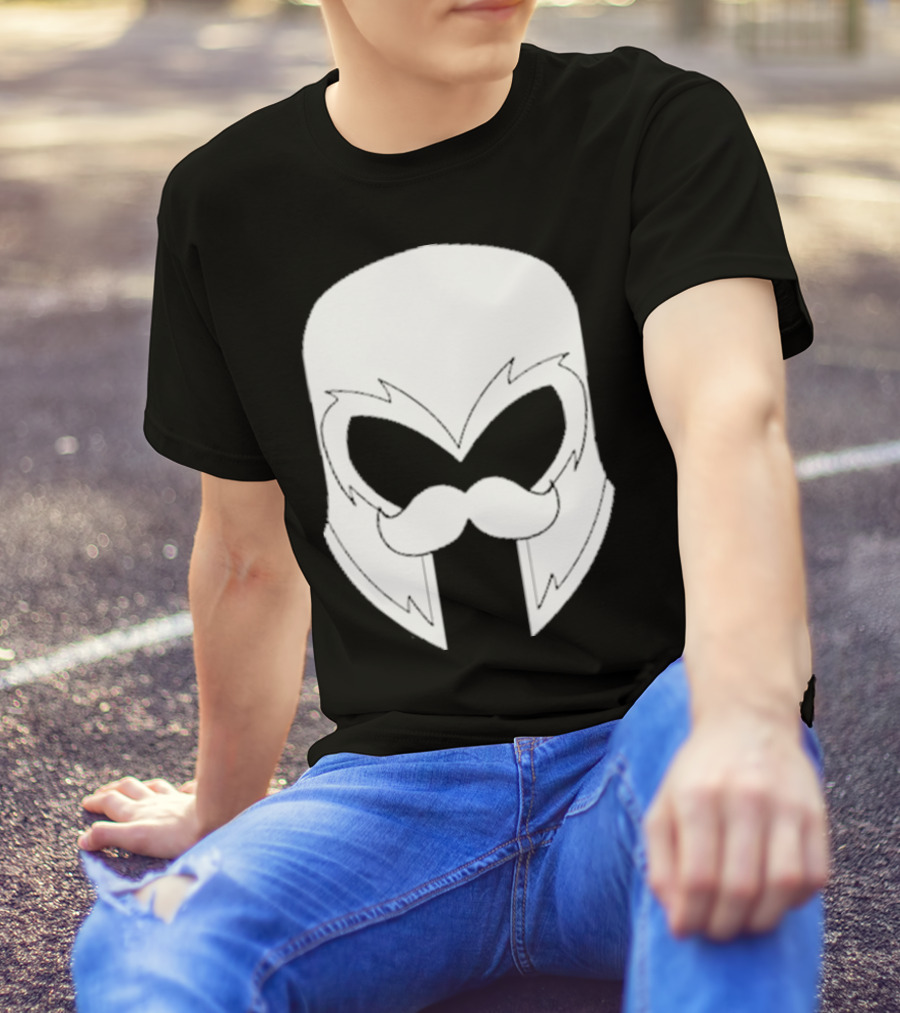 Remix’D Curleh Mustache Wolverine Mask T-Shirt