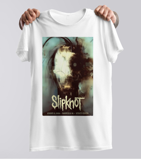 Slipknot August 15 2024 Mansfield MA Xfinity Center Concert T-Shirt