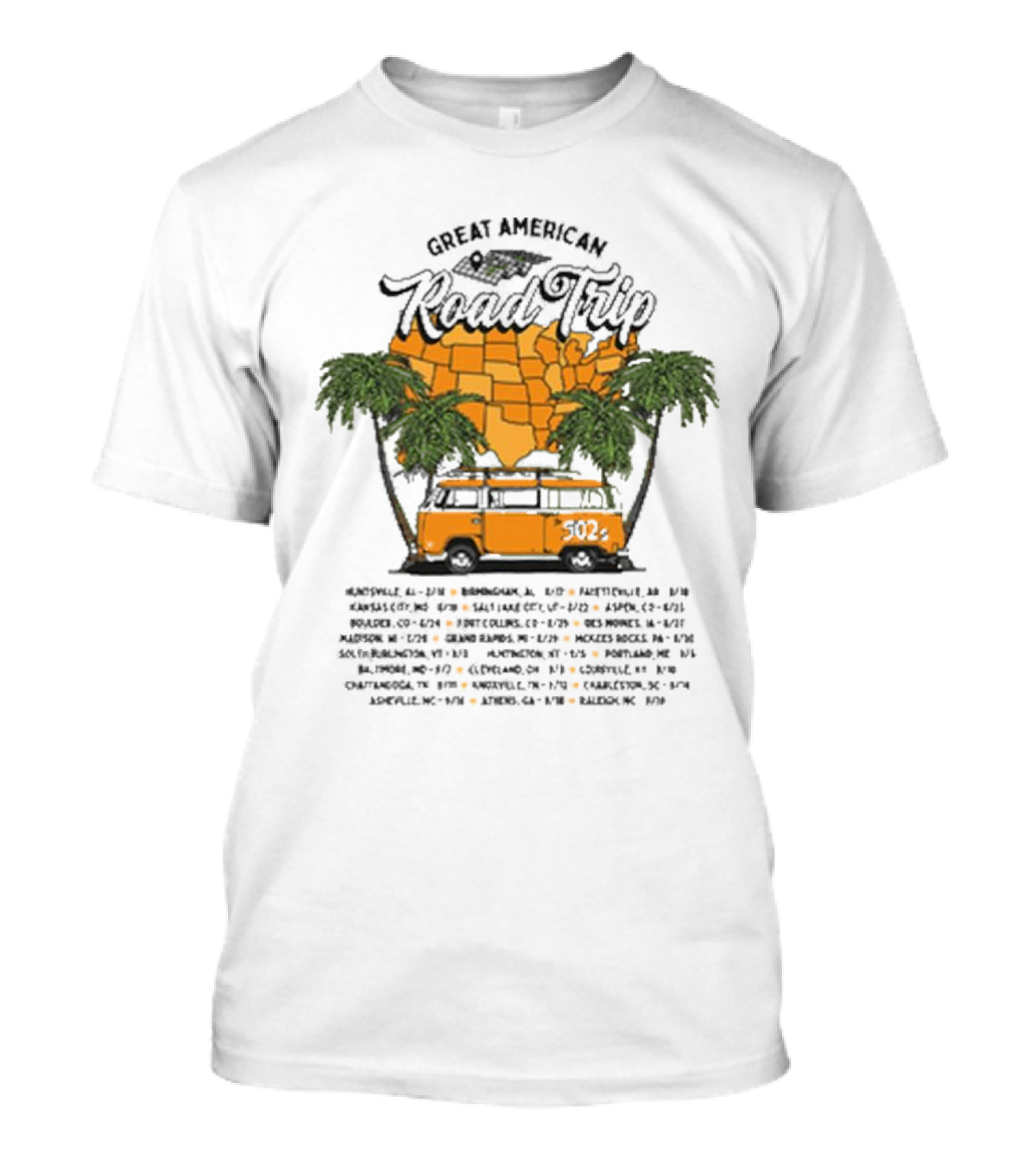 Great American Road Trip 502s 2024 Summer Tour T-Shirt