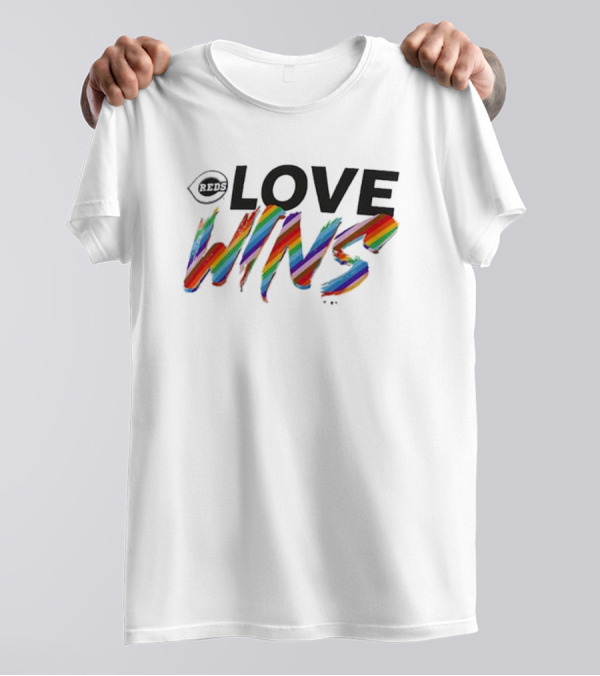 Cincinnati Reds Love Wins Pride Rainbow T-Shirt