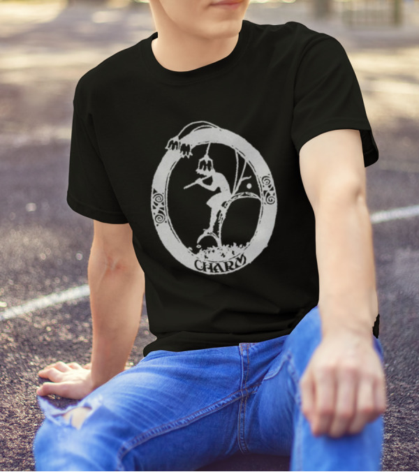 Clairo Charm Fairy Flute Oval Motif T-Shirt