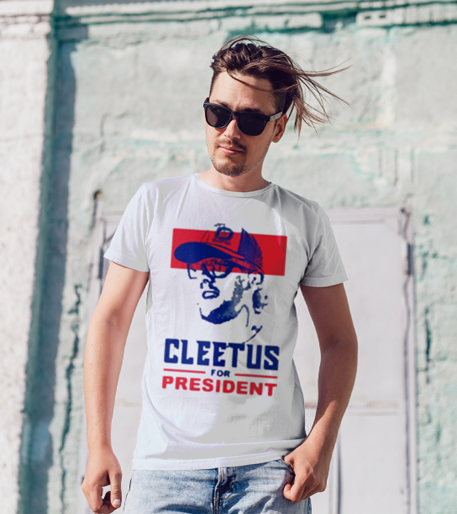 Cleetus For President America Red Blue Image T-Shirt