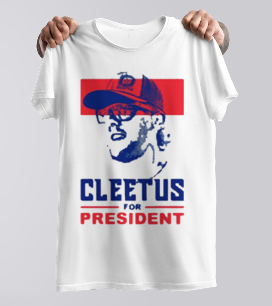 Cleetus For President America Red Blue Image T-Shirt