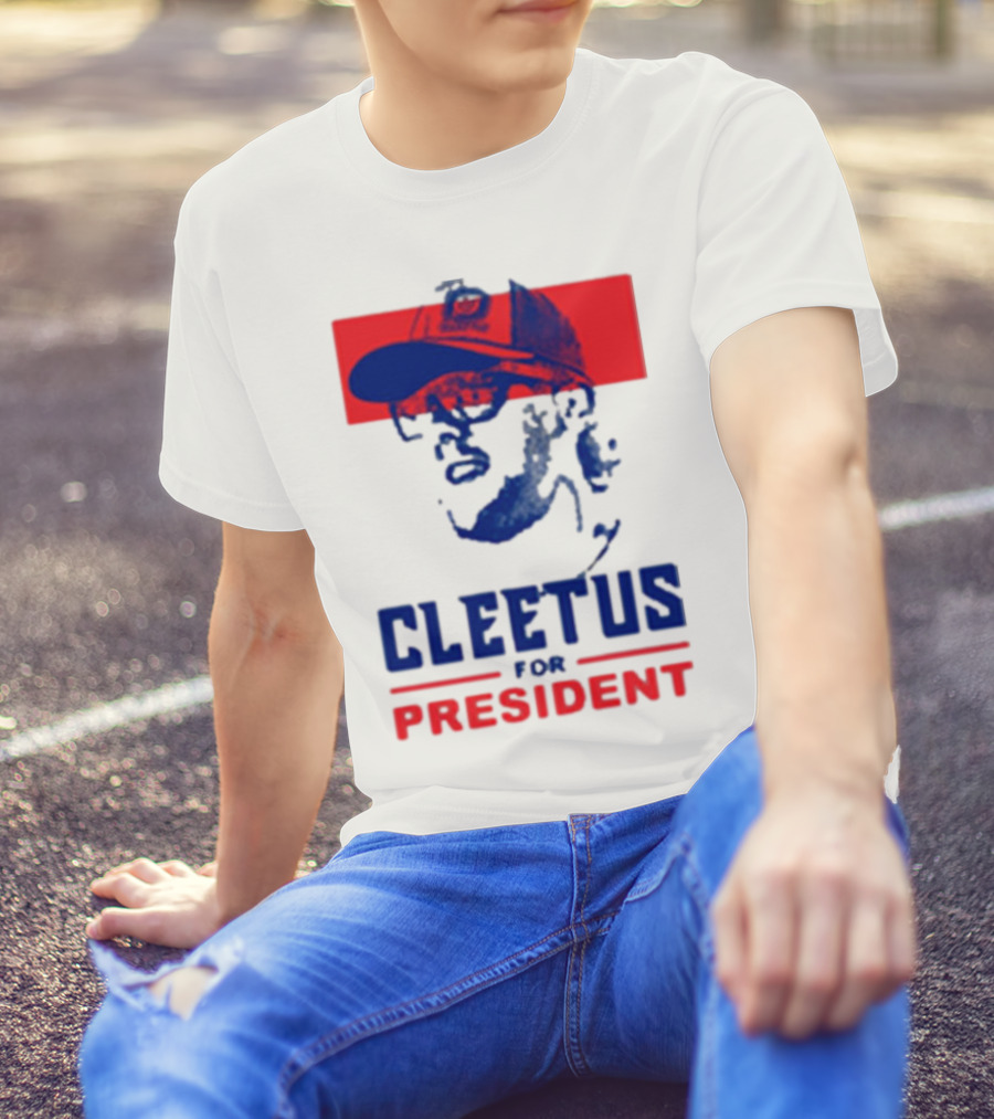 Cleetus For President America Red Blue Image T-Shirt