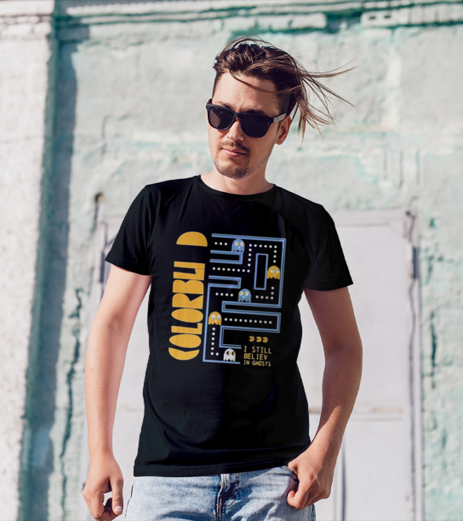 Colorblind I Still Believe In Ghosts Pac-Man Ghosts Maze T-Shirt