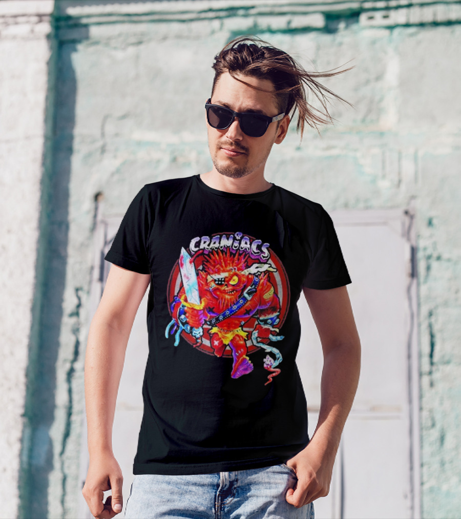 Craniacs Sonny Monster Warrior With Spiked Hair And Eye Patch Holding Sword T-Shirt