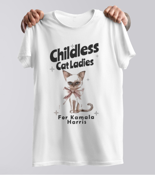 Childless Cat Ladies Cat Voting For Madam President T-Shirt