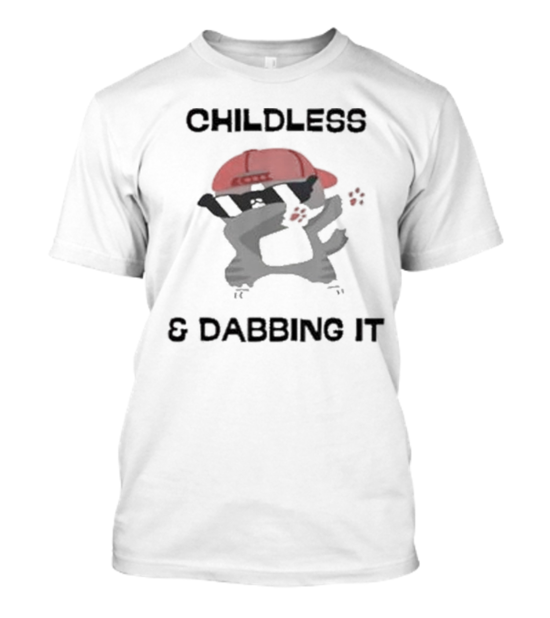 Childless And Dabbing It Cat Lady For Kamala Harris T-Shirt
