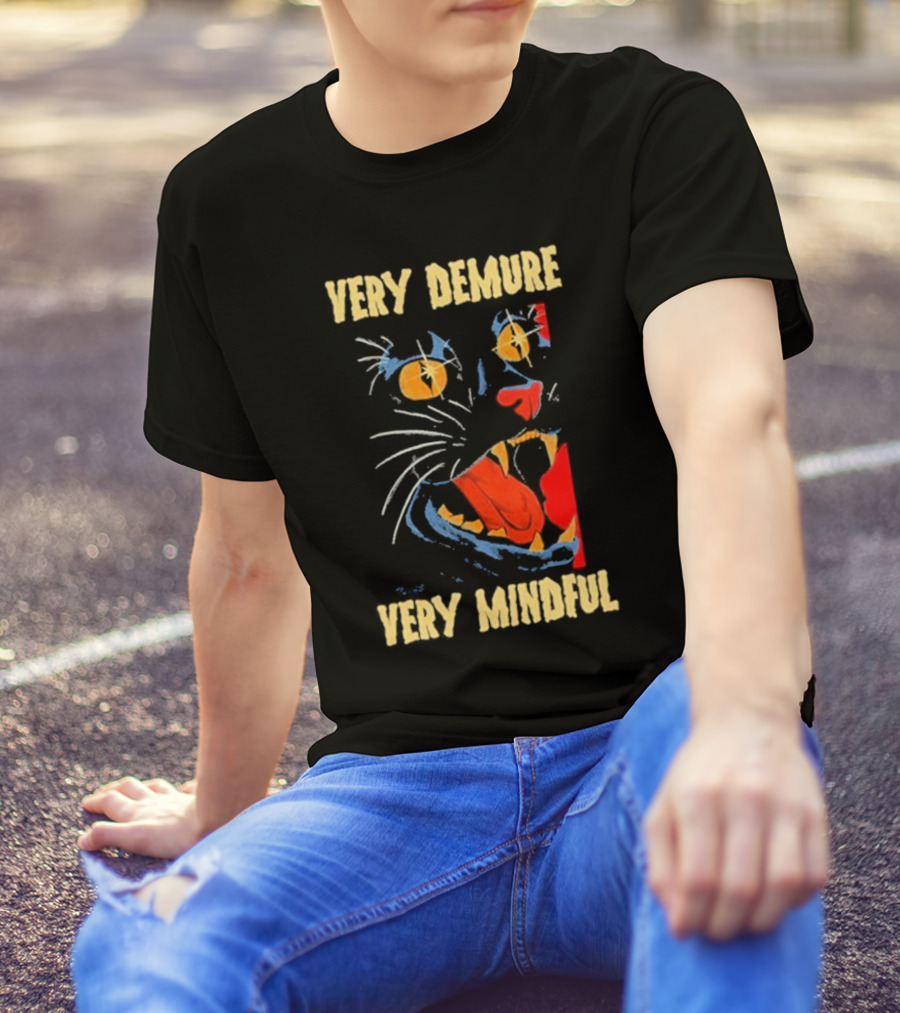 Very Demure Very Mindful Galactic Cat Face T-Shirt