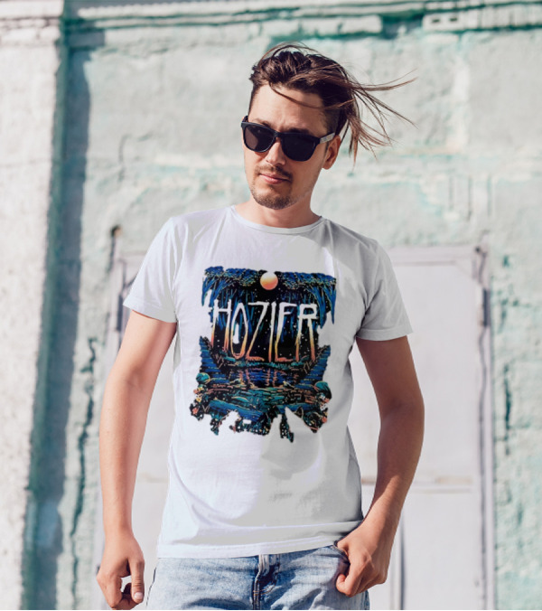 Hozier Show 2024 Saint Paul MN Scenic Lake Moonlit Grove T-Shirt