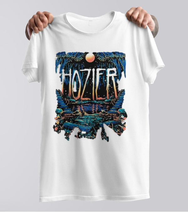 Hozier Show 2024 Saint Paul MN Scenic Lake Moonlit Grove T-Shirt