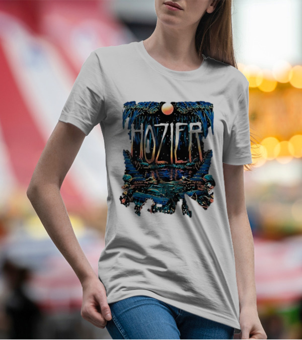 Hozier Show 2024 Saint Paul MN Scenic Lake Moonlit Grove T-Shirt