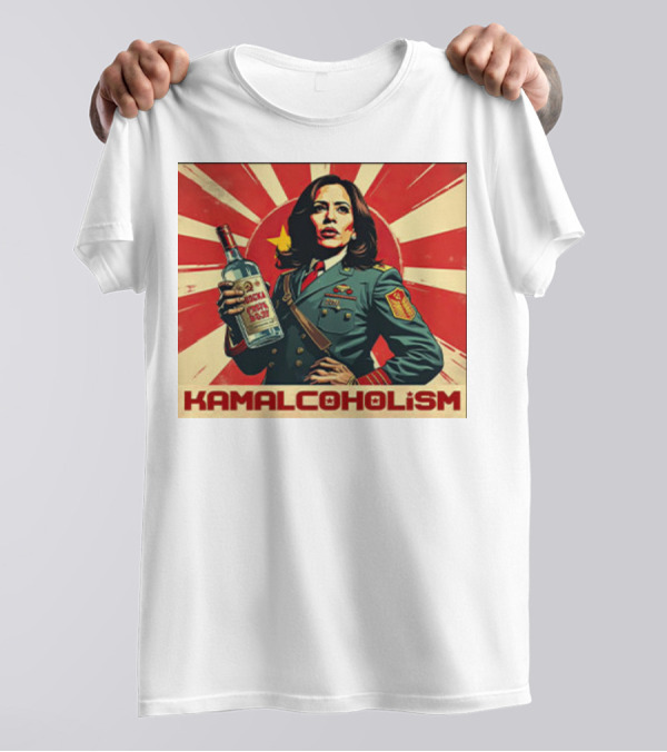 Kamala Harris Hammered Kamalacoholism Vodka Communism T-Shirt