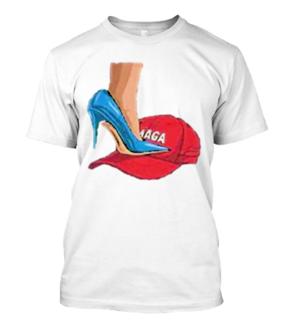 Kamala Harris Heels Crushing Red MAGA Hat T-Shirt