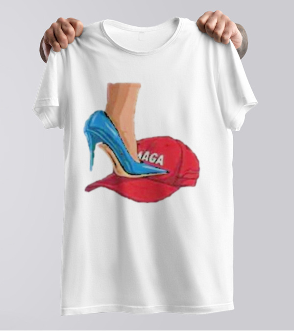 Kamala Harris Heels Crushing Red MAGA Hat T-Shirt