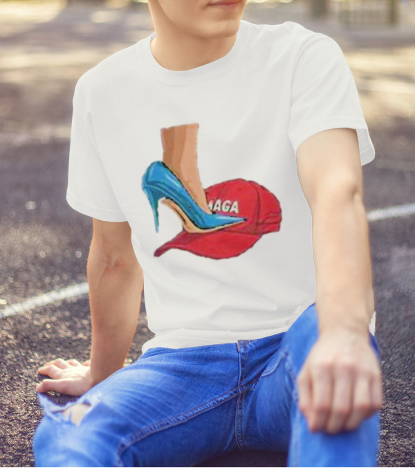 Kamala Harris Heels Crushing Red MAGA Hat T-Shirt