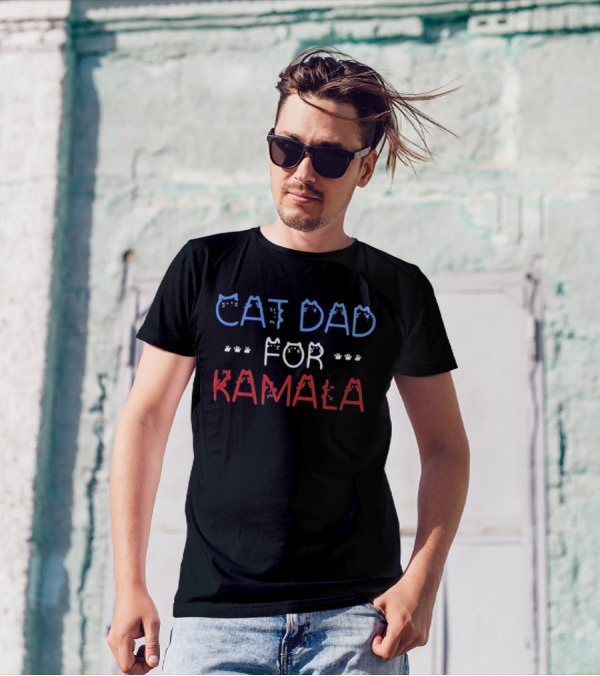 Cat Dad For Kamala Harris Prosecutor Vs Felon T-Shirt