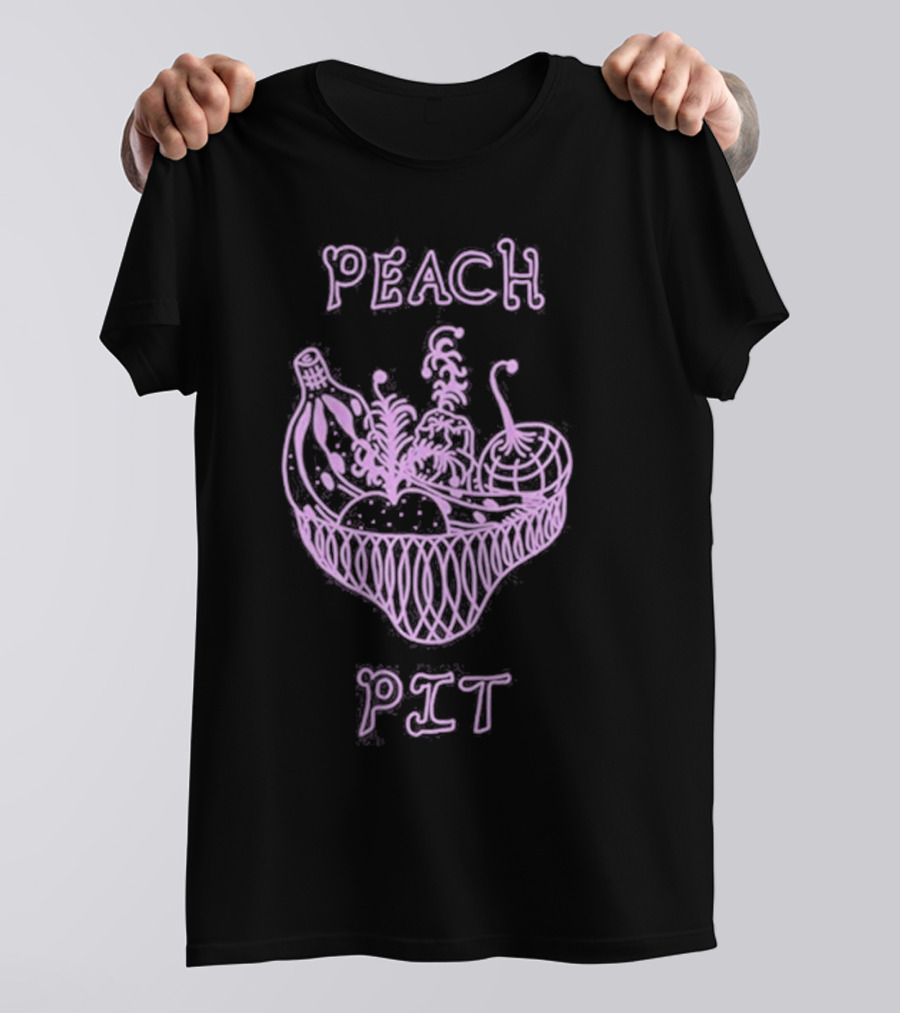 Peach Pit Fruit Basket Music Store Aesthetic T-Shirt