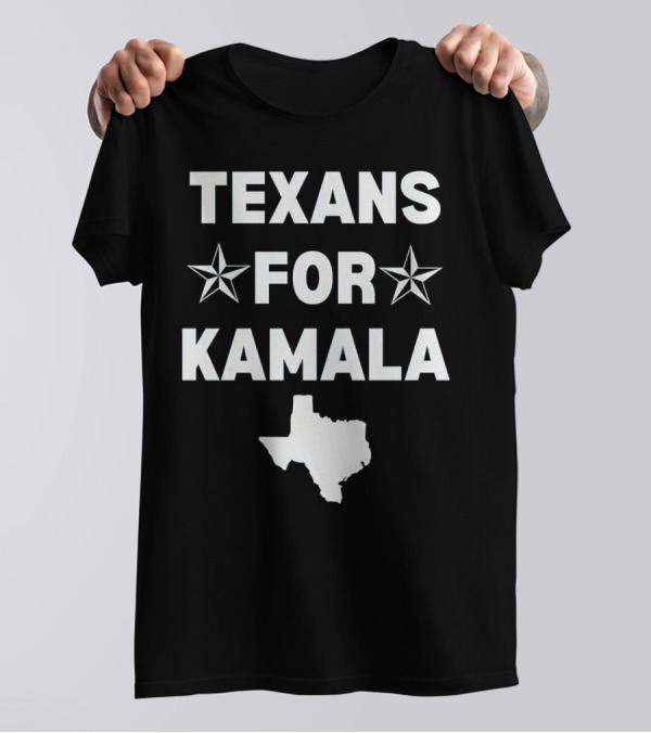 Texans For Kamala With Lone Star And Texas Outline T-Shirt
