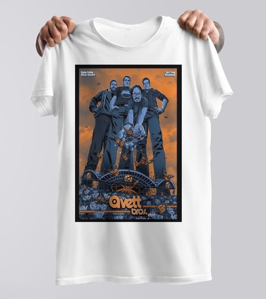 The Avett Brothers Alpine Valley Music Theatre East Troy Wisconsin 2024 Tour T-Shirt