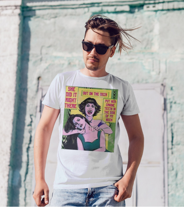Chappell Roan She Did It Right There Out On The Deck Put Her Canine Teeth In The Side Of My Neck Red Wine Supernova T-Shirt