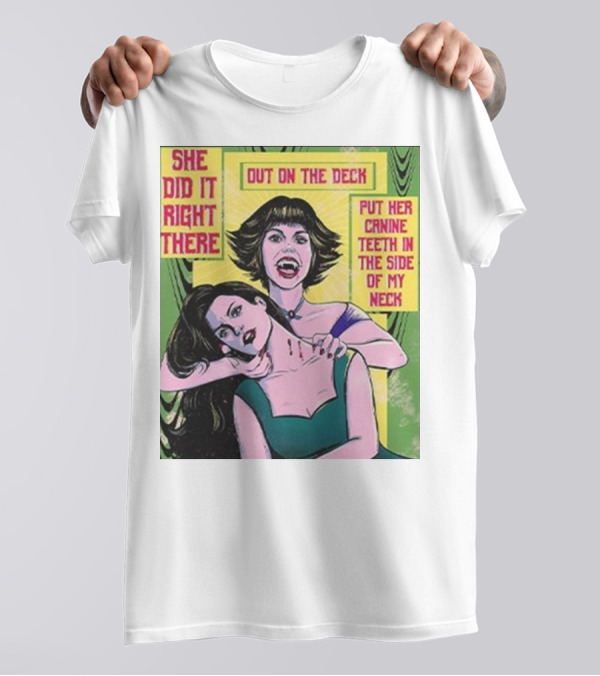 Chappell Roan She Did It Right There Out On The Deck Put Her Canine Teeth In The Side Of My Neck Red Wine Supernova T-Shirt