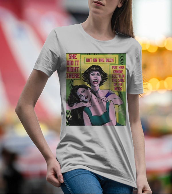Chappell Roan She Did It Right There Out On The Deck Put Her Canine Teeth In The Side Of My Neck Red Wine Supernova T-Shirt