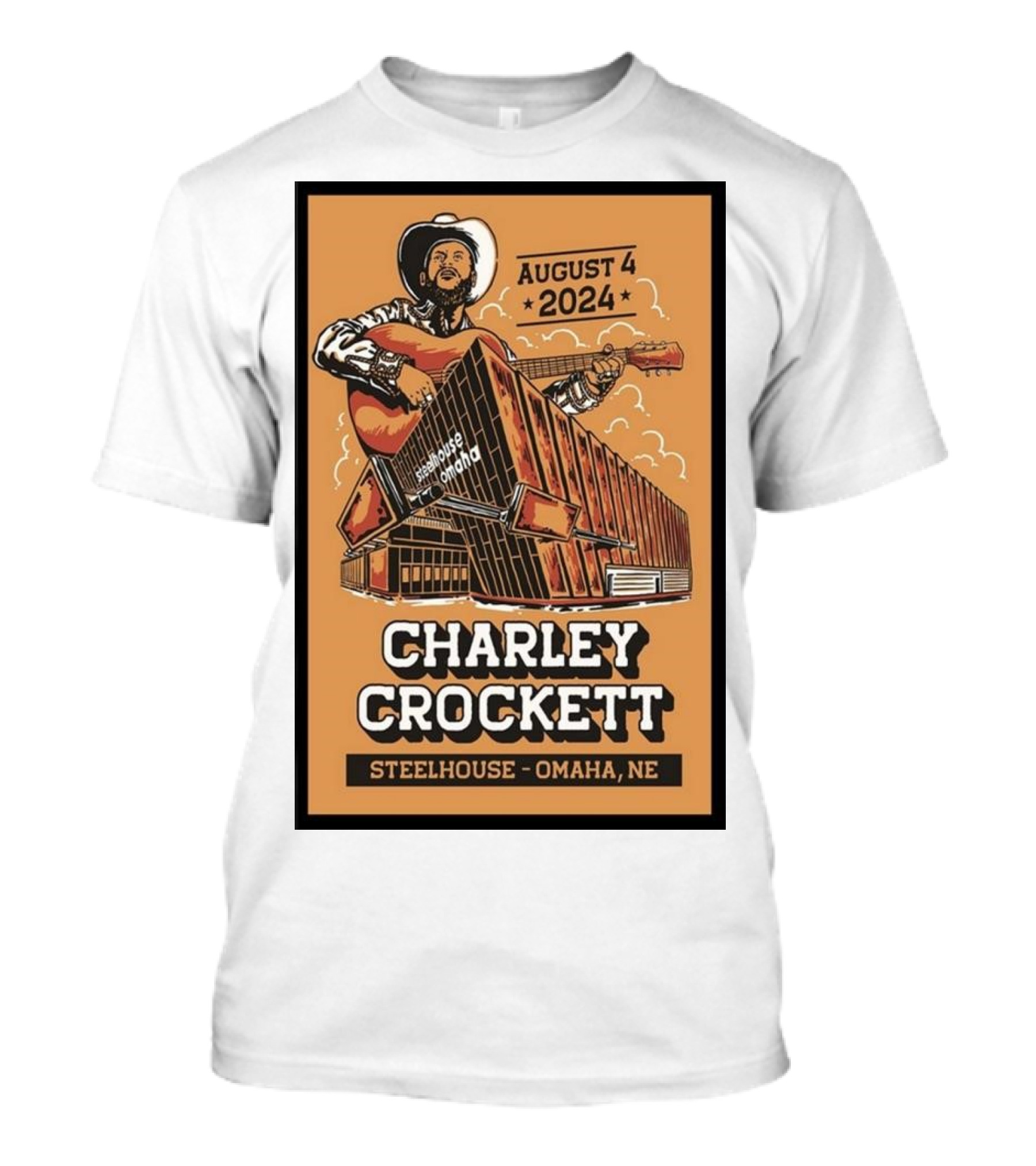 Charley Crockett Live At Steelhouse Omaha August 4 2024 Concert T-Shirt