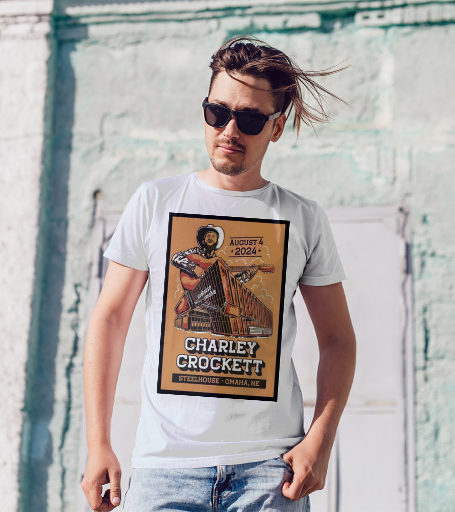 Charley Crockett Live At Steelhouse Omaha August 4 2024 Concert T-Shirt