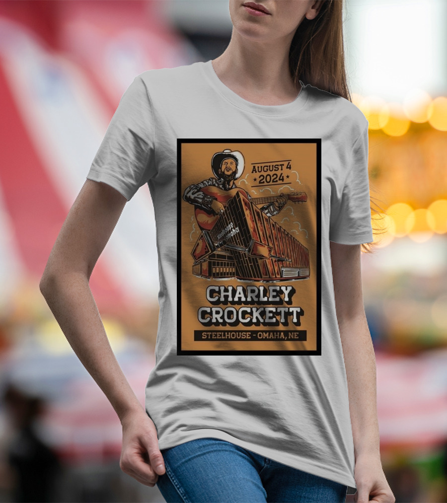 Charley Crockett Live At Steelhouse Omaha August 4 2024 Concert T-Shirt