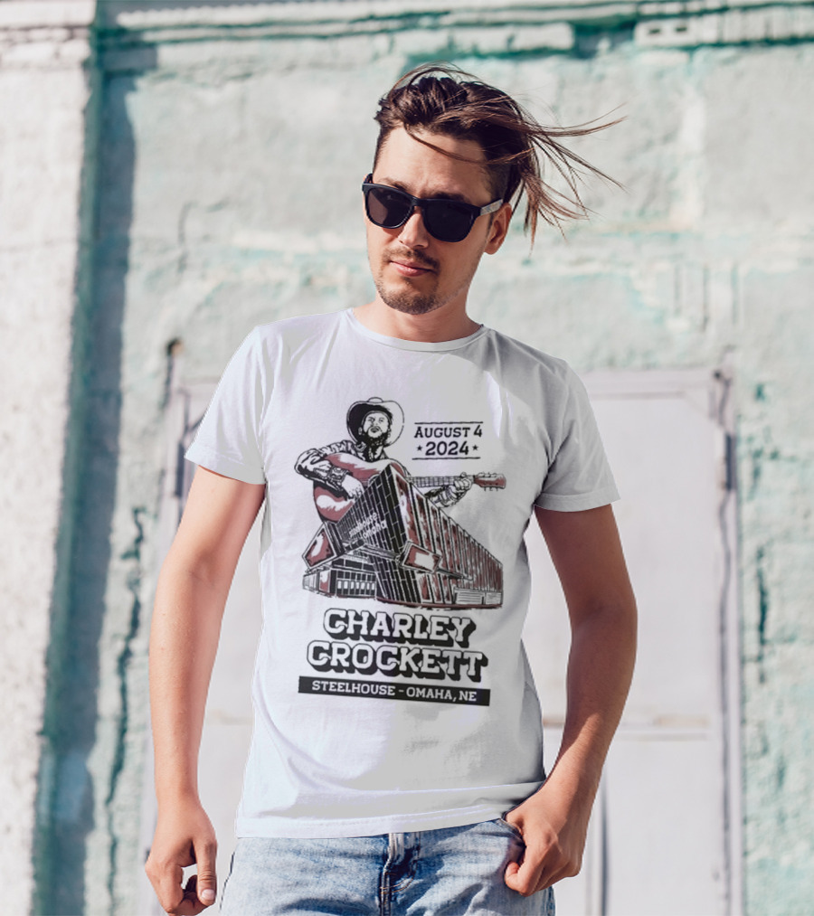 Charley Crockett August 4 2024 Steelhouse Omaha NE T-Shirt