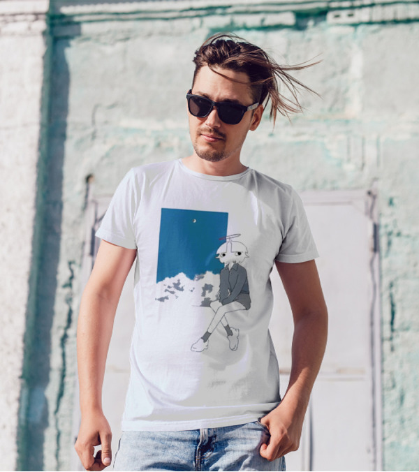 Chew Chew Store Shining Sitting By The Blue Window T-Shirt