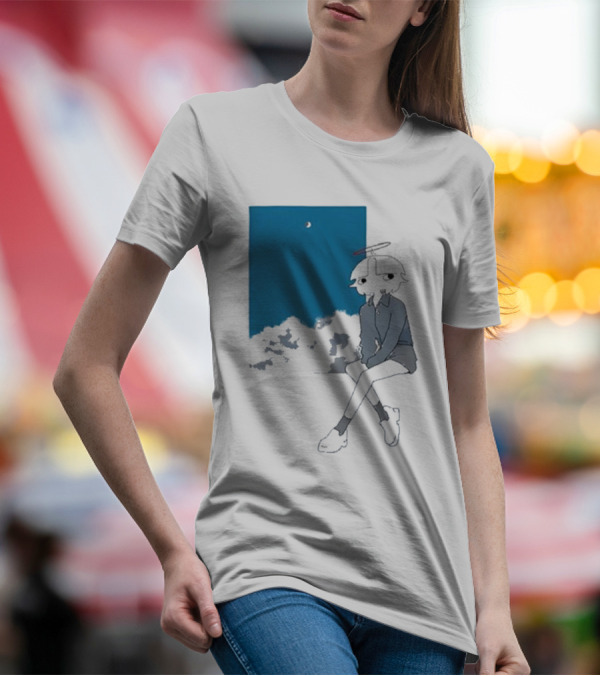 Chew Chew Store Shining Sitting By The Blue Window T-Shirt