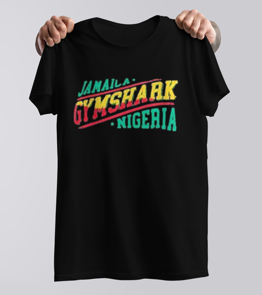 Jamaica Gymshark Nigeria Vintage Text T-Shirt
