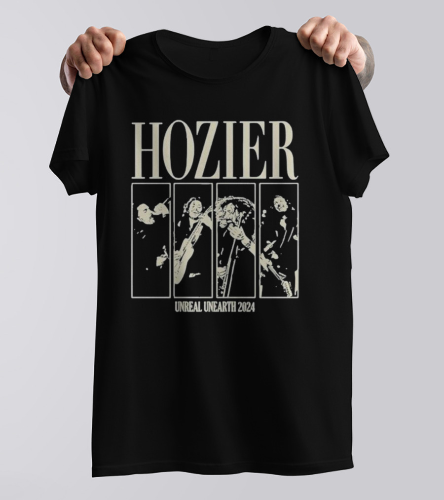 Hozier Unreal Unearth 2024 Photo Tour Musician Panels T-Shirt