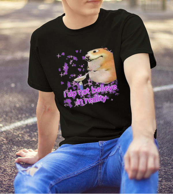 I Do Not Believe In Reality Doge Spoon Purple Stars T-Shirt