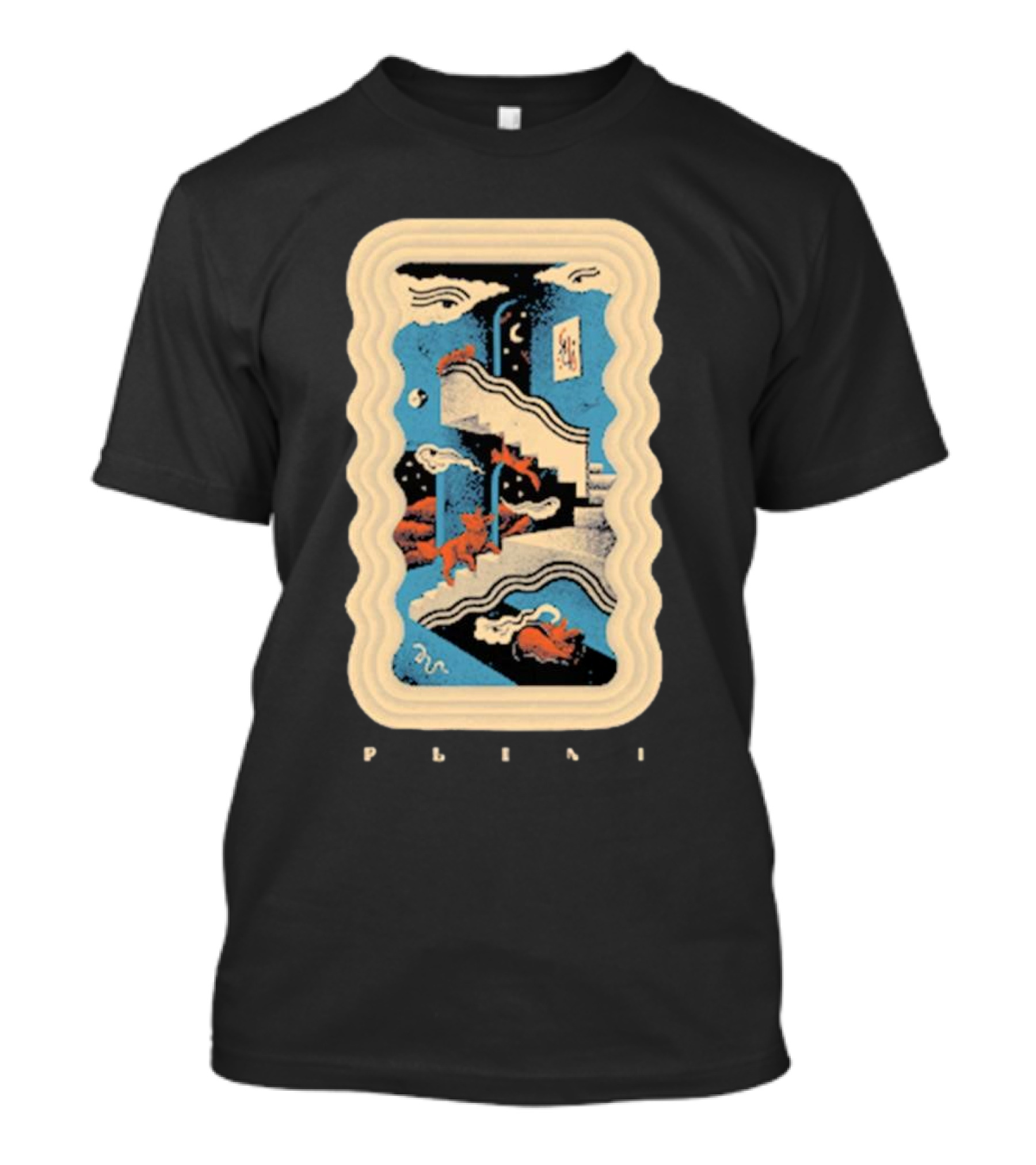 Plini Fox House Surreal Staircase Night Scene T-Shirt