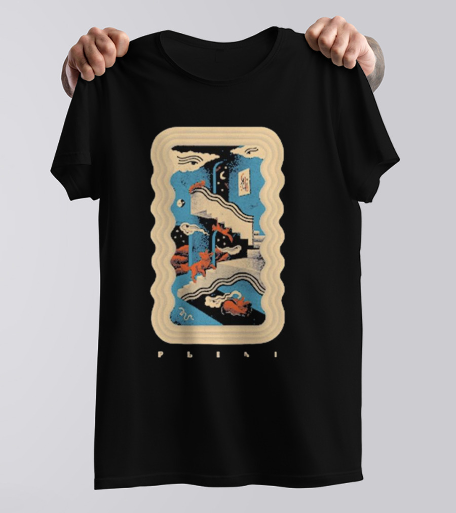 Plini Fox House Surreal Staircase Night Scene T-Shirt