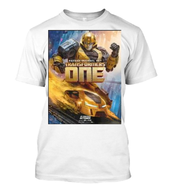 Keegan-Michael Key Transformers One Bumblebee Movie Merchandise Gamer Action Robot T-Shirt