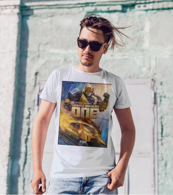 Keegan-Michael Key Transformers One Bumblebee Movie Merchandise Gamer Action Robot T-Shirt