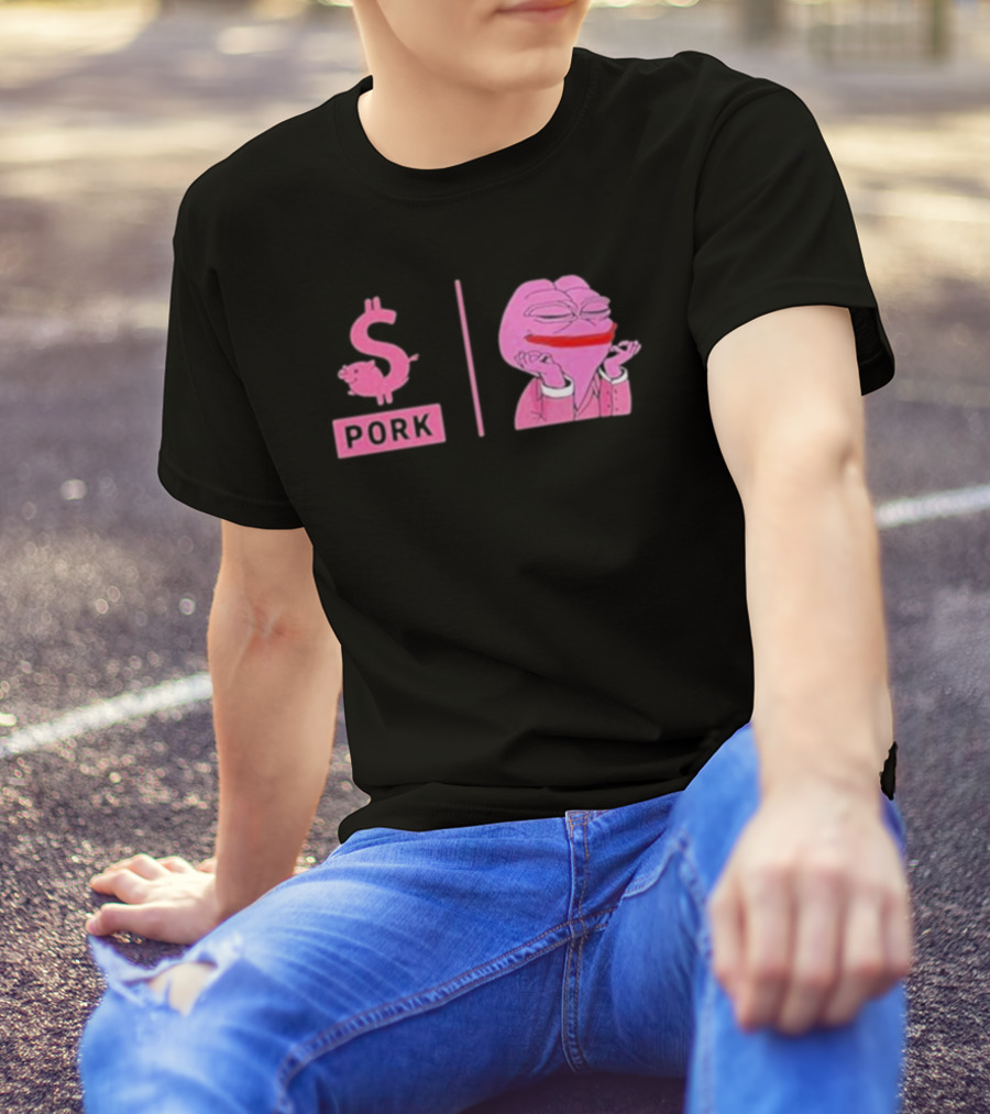 Pork $pork Pepe Meme Pink Frog T-Shirt