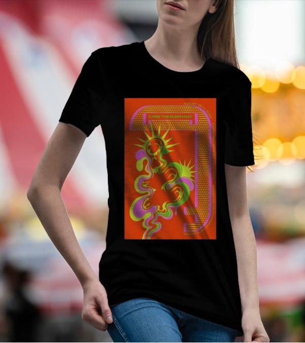 Cage The Elephant August 18th 2024 Saratoga Springs NY Concert T-Shirt