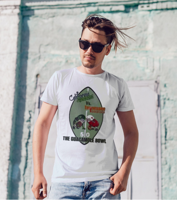 California Avocados Vs Tennessee Tomatoes The Guacamole Bowl T-Shirt
