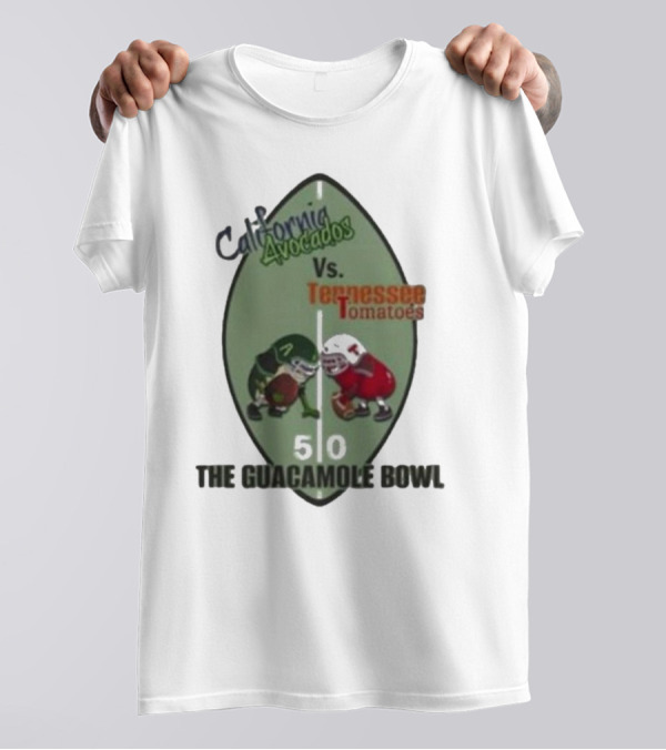 California Avocados Vs Tennessee Tomatoes The Guacamole Bowl T-Shirt